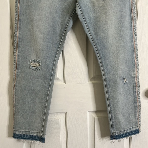 Anthropologie Current Elliott The Slouchy Skinny Straight Cropped Jeans Size 27 - Picture 4 of 16